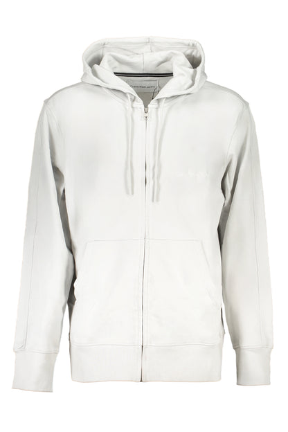 CALVIN KLEIN MEN'S GRAY ZIP SWEATSHIRT