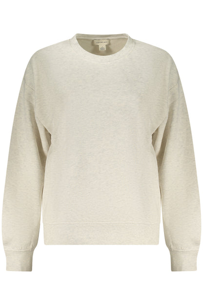 CALVIN KLEIN WOMEN'S GRAY ZIP-UP SWEATSHIRT