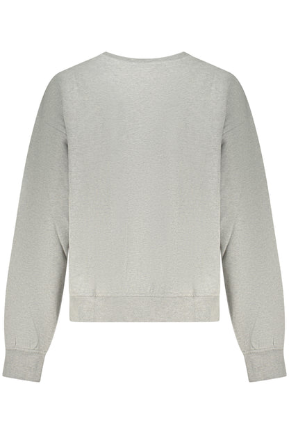 CALVIN KLEIN WOMEN'S GRAY ZIP-UP SWEATSHIRT