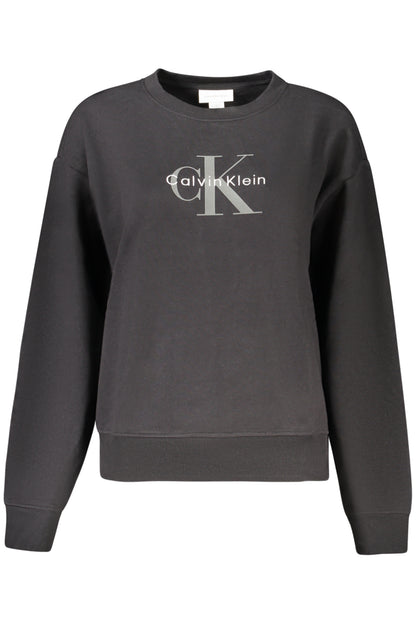 CALVIN KLEIN WOMEN'S BLACK ZIP-UP SWEATSHIRT