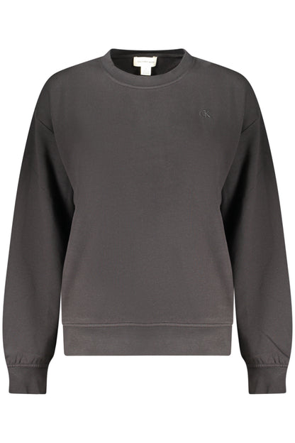 CALVIN KLEIN WOMEN'S BLACK ZIP-UP SWEATSHIRT