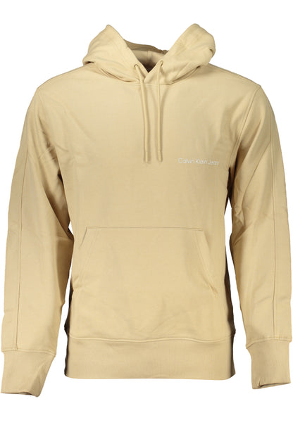 CALVIN KLEIN MEN'S BEIGE ZIPLESS SWEATSHIRT