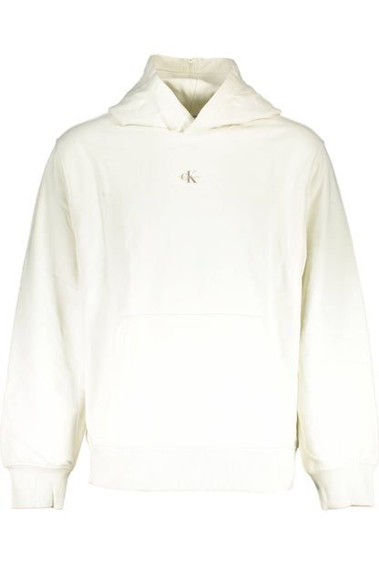 CALVIN KLEIN WHITE MEN'S SWEATSHIRT WITHOUT ZIP