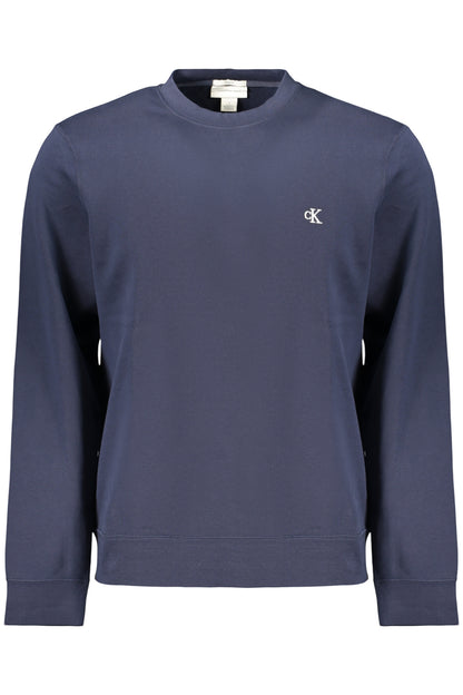 CALVIN KLEIN MEN'S BLUE ZIP-UP SWEATSHIRT