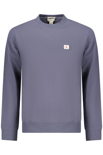 CALVIN KLEIN MEN'S BLUE ZIP-UP SWEATSHIRT