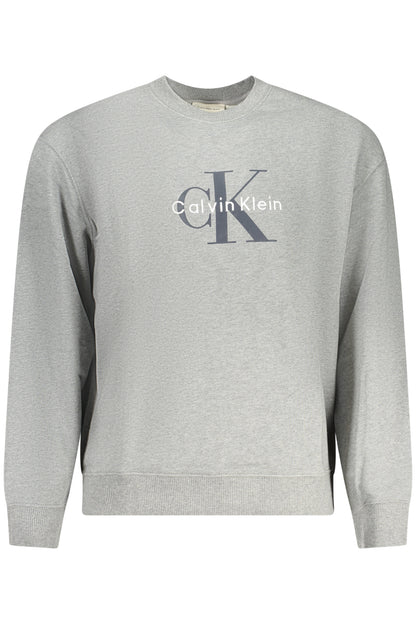CALVIN KLEIN MEN'S GRAY ZIP-UP SWEATSHIRT