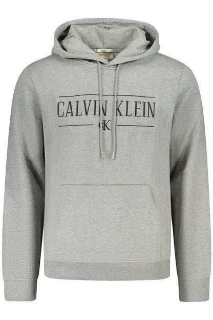 CALVIN KLEIN MEN'S GRAY ZIP-UP SWEATSHIRT