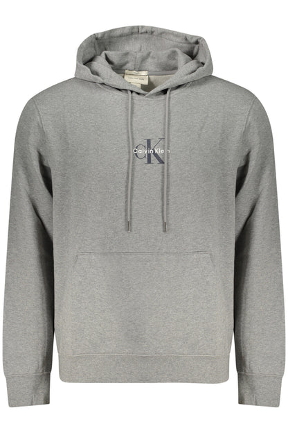 CALVIN KLEIN MEN'S GRAY ZIP-UP SWEATSHIRT