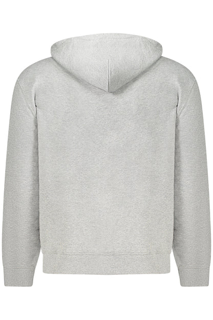 CALVIN KLEIN MEN'S GRAY ZIP-UP SWEATSHIRT