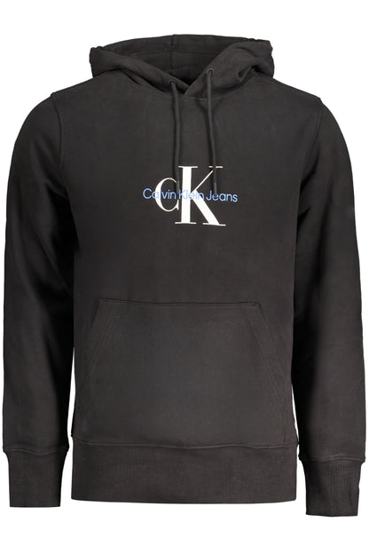CALVIN KLEIN MEN'S BLACK ZIP-UP SWEATSHIRT