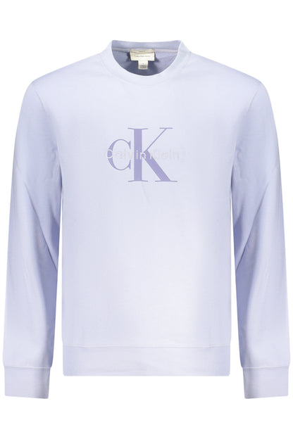 CALVIN KLEIN MEN'S PURPLE ZIP-UP SWEATSHIRT