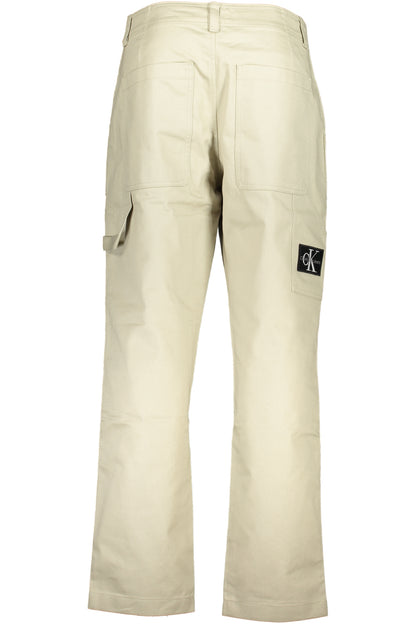 CALVIN KLEIN MEN'S BEIGE TROUSERS