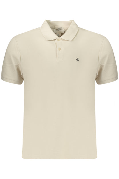 CALVIN KLEIN MEN'S SHORT-SLEEVE POLO SHIRT, BEIGE