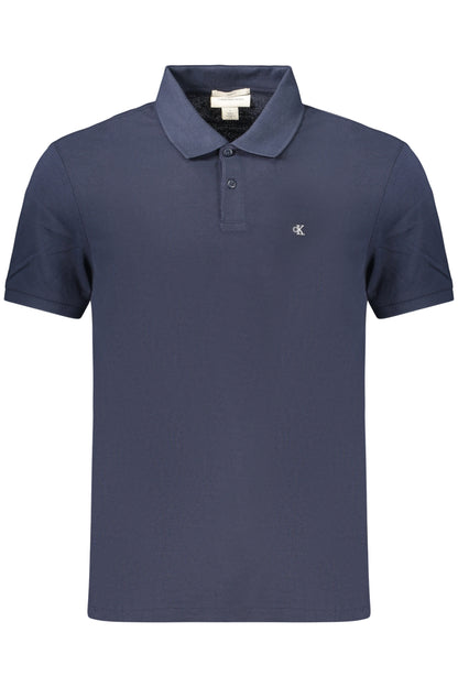 CALVIN KLEIN MEN'S SHORT-SLEEVE POLO SHIRT, BLUE