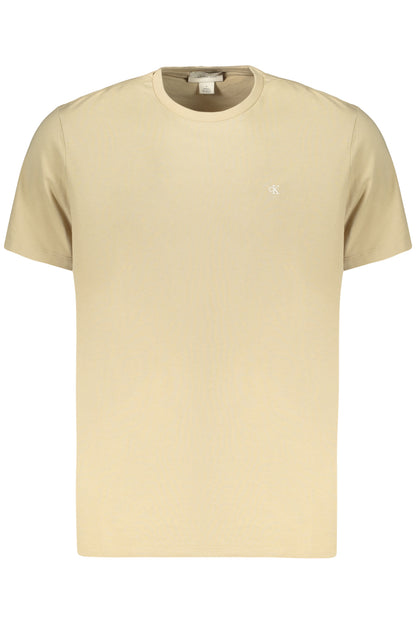 CALVIN KLEIN MEN'S SHORT-SLEEVE T-SHIRT BEIGE