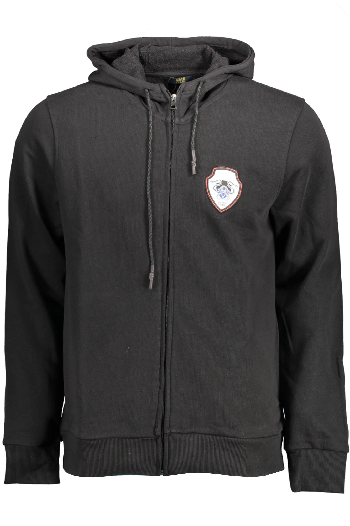 CAVALLI CLASS MEN'S ZIP-UP SWEATSHIRT BLACK