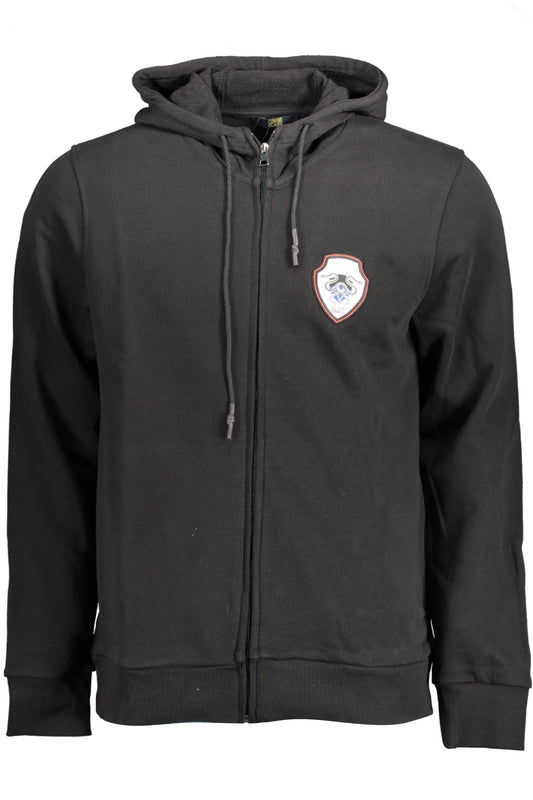 CAVALLI CLASS MEN'S ZIP-UP SWEATSHIRT BLACK