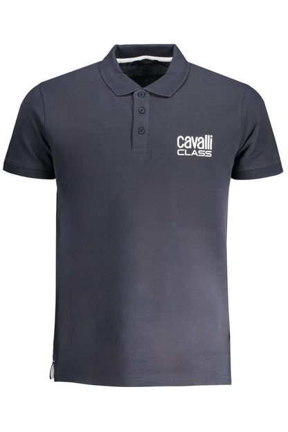 CAVALLI CLASS MEN'S SHORT SLEEVED POLO SHIRT BLUE
