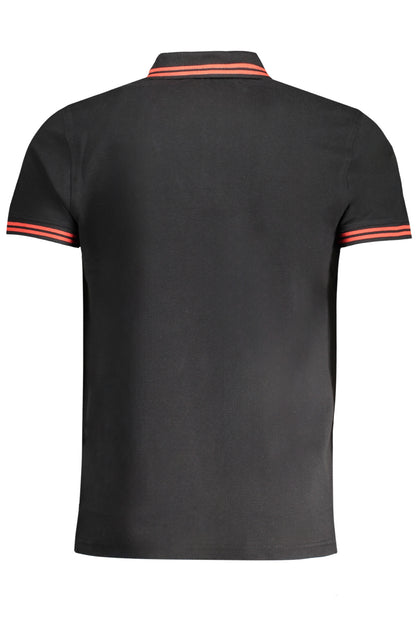 CAVALLI CLASS MEN'S SHORT SLEEVED POLO SHIRT BLACK