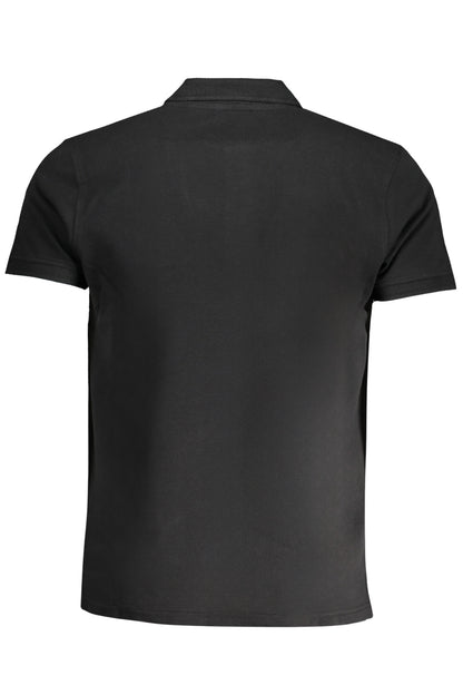 CAVALLI CLASS MEN'S SHORT SLEEVED POLO SHIRT BLACK