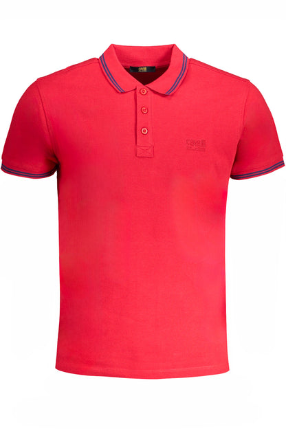 CAVALLI CLASS MEN'S SHORT SLEEVED POLO SHIRT RED