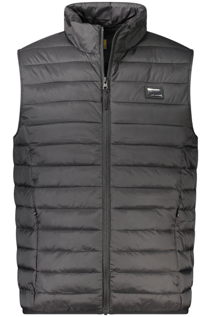 CAVALLI CLASS MEN'S BLACK SLEEVELESS JACKET