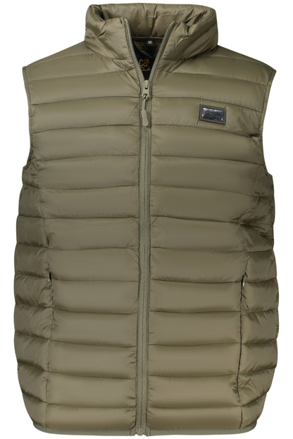 CAVALLI CLASS MEN'S GREEN SLEEVELESS JACKET