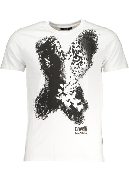 CAVALLI CLASS MEN'S SHORT SLEEVED T-SHIRT WHITE
