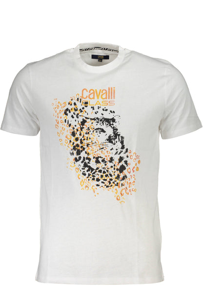 CAVALLI CLASS MEN'S SHORT SLEEVED T-SHIRT WHITE