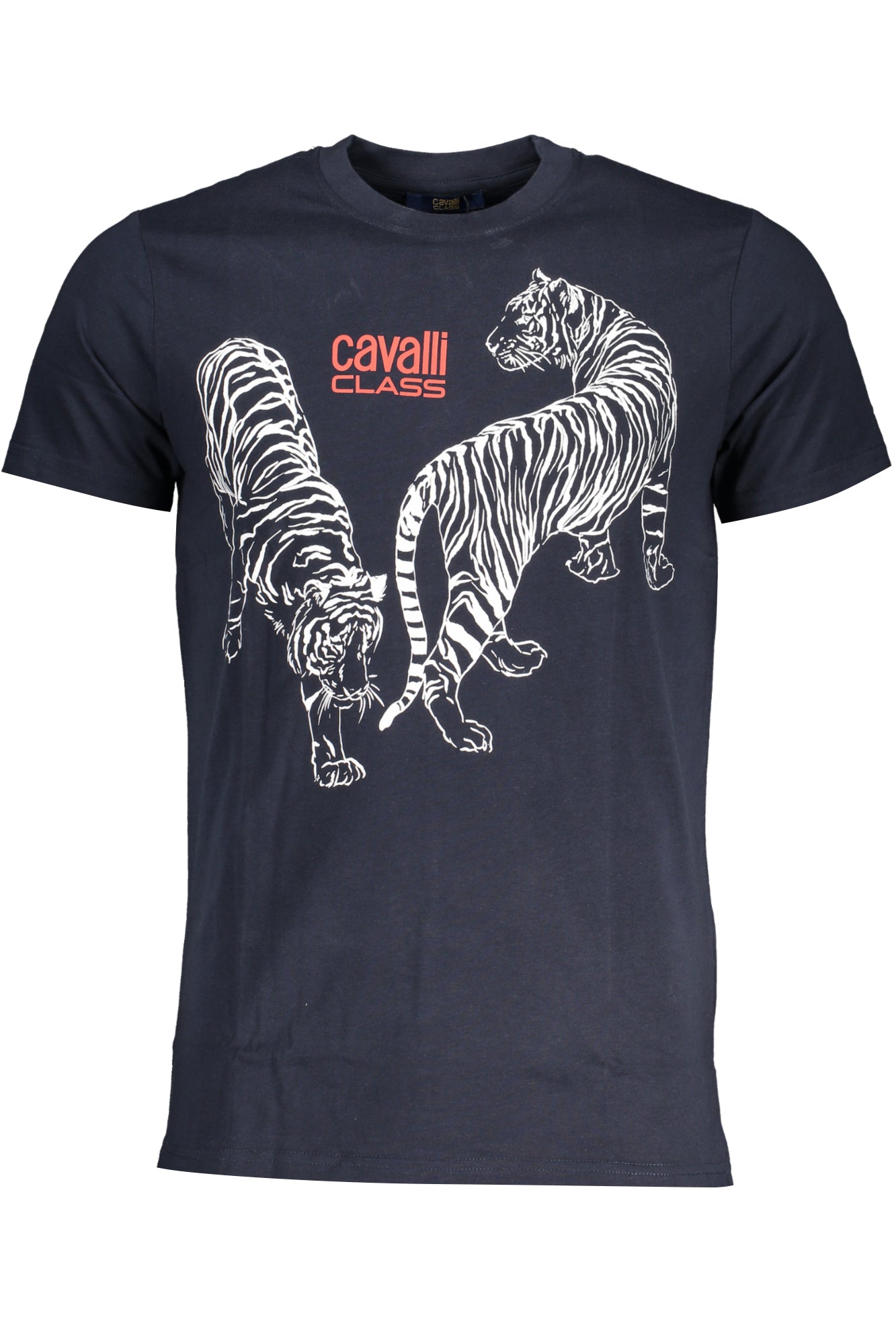 CAVALLI CLASS MEN'S SHORT SLEEVED T-SHIRT BLUE