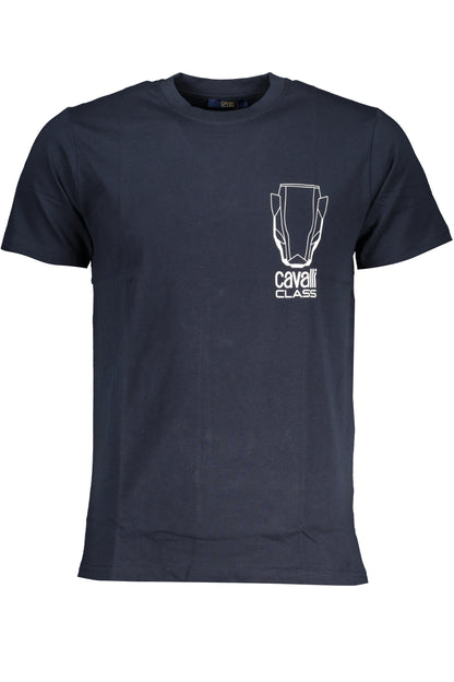 CAVALLI CLASS MEN'S SHORT SLEEVED T-SHIRT BLUE