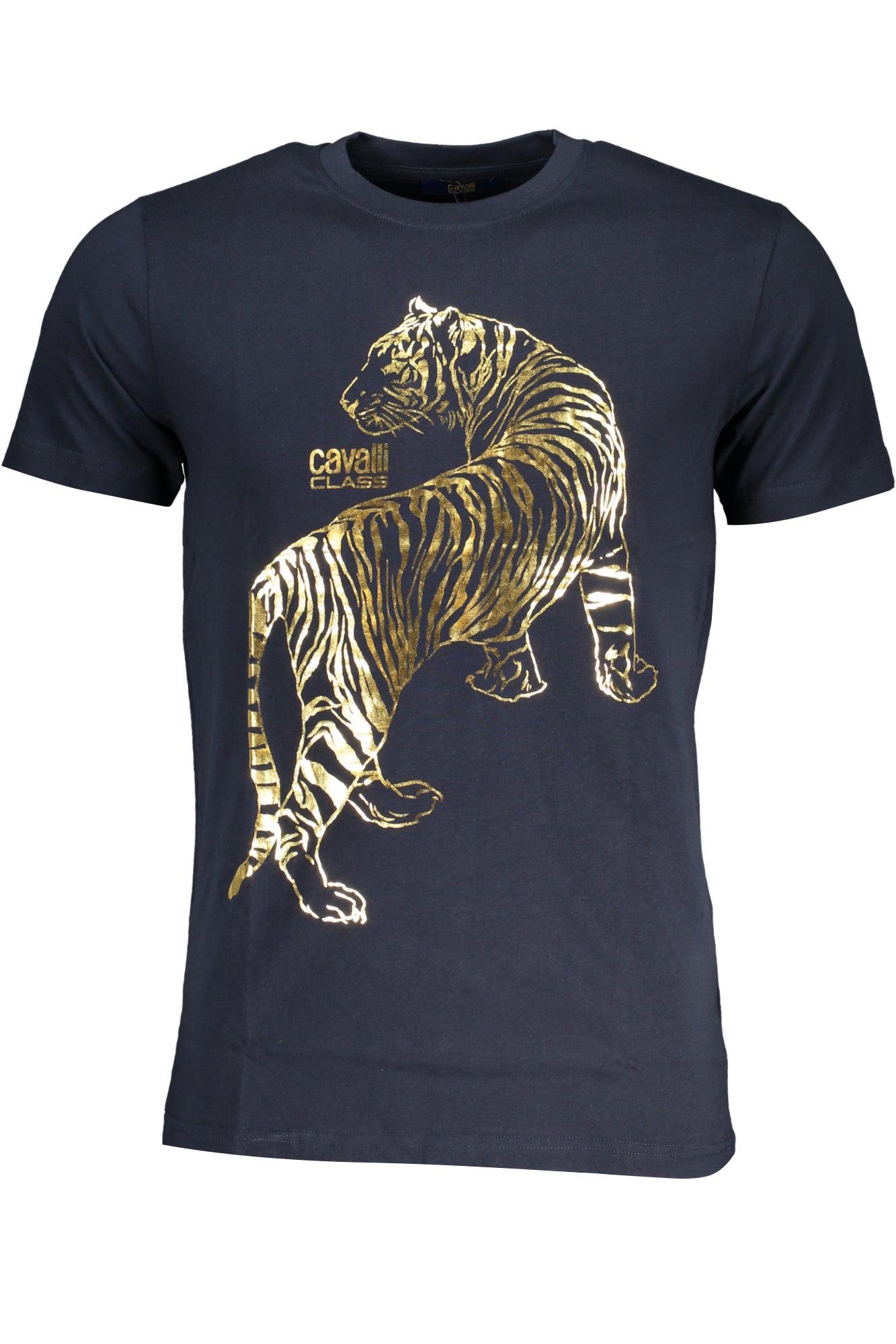 CAVALLI CLASS MEN'S SHORT SLEEVED T-SHIRT BLUE