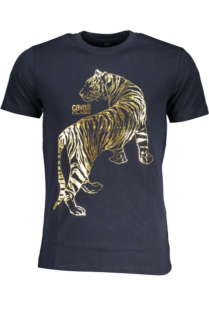 CAVALLI CLASS MEN'S SHORT SLEEVED T-SHIRT BLUE