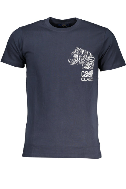 CAVALLI CLASS MEN'S SHORT SLEEVED T-SHIRT BLUE
