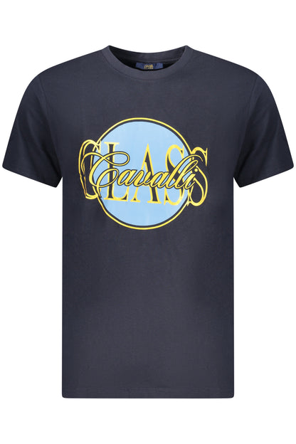 CAVALLI CLASS MEN'S SHORT-SLEEVE T-SHIRT BLUE