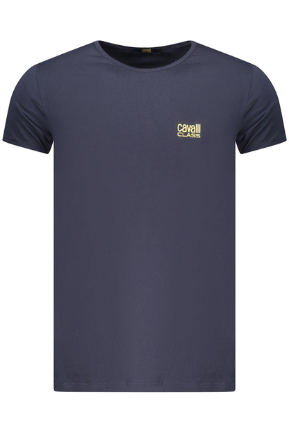 CAVALLI CLASS MEN'S SHORT-SLEEVE T-SHIRT BLUE