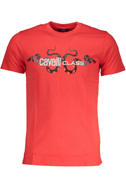 CAVALLI CLASS MEN'S SHORT SLEEVE T-SHIRT RED