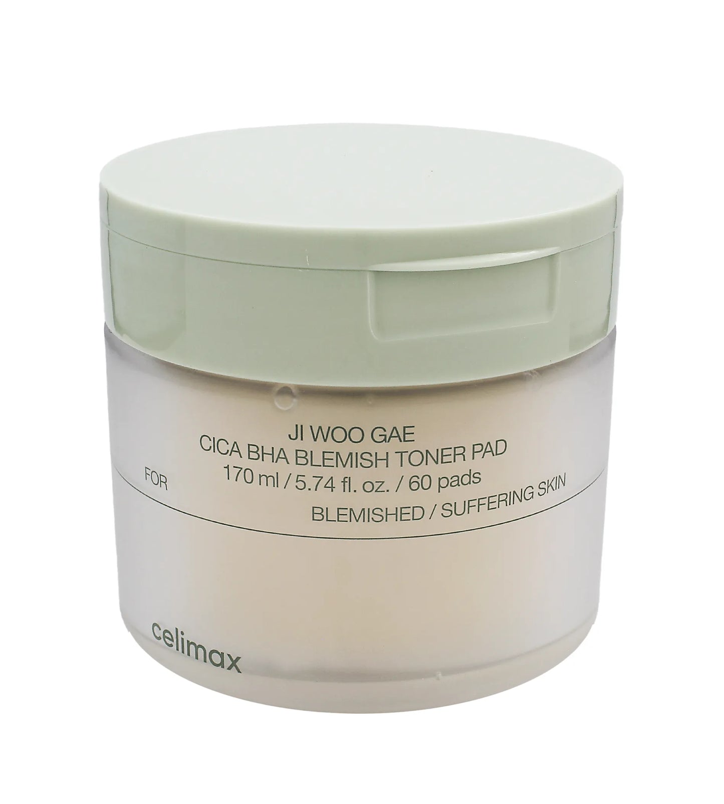Celimax Ji Woo Gae Cica BHA Blemish Toner Pad 60pcs