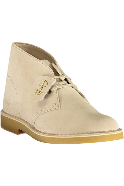 CLARKS MEN'S BEIGE BOOTS