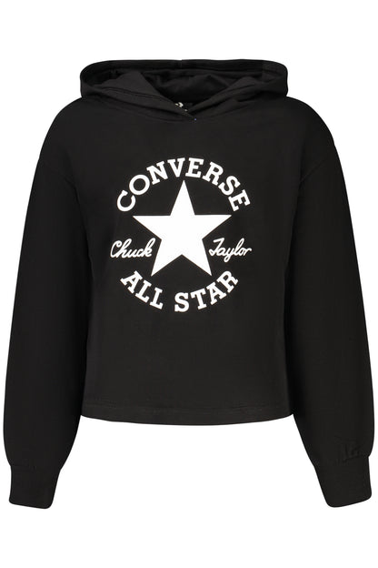 Converse Girls' Zip-Up Hoodie, Black