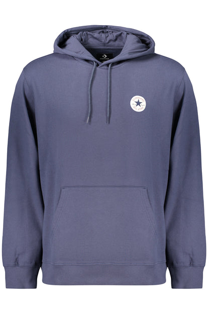 CONVERSE MEN'S BLUE ZIP-UP SWEATSHIRT
