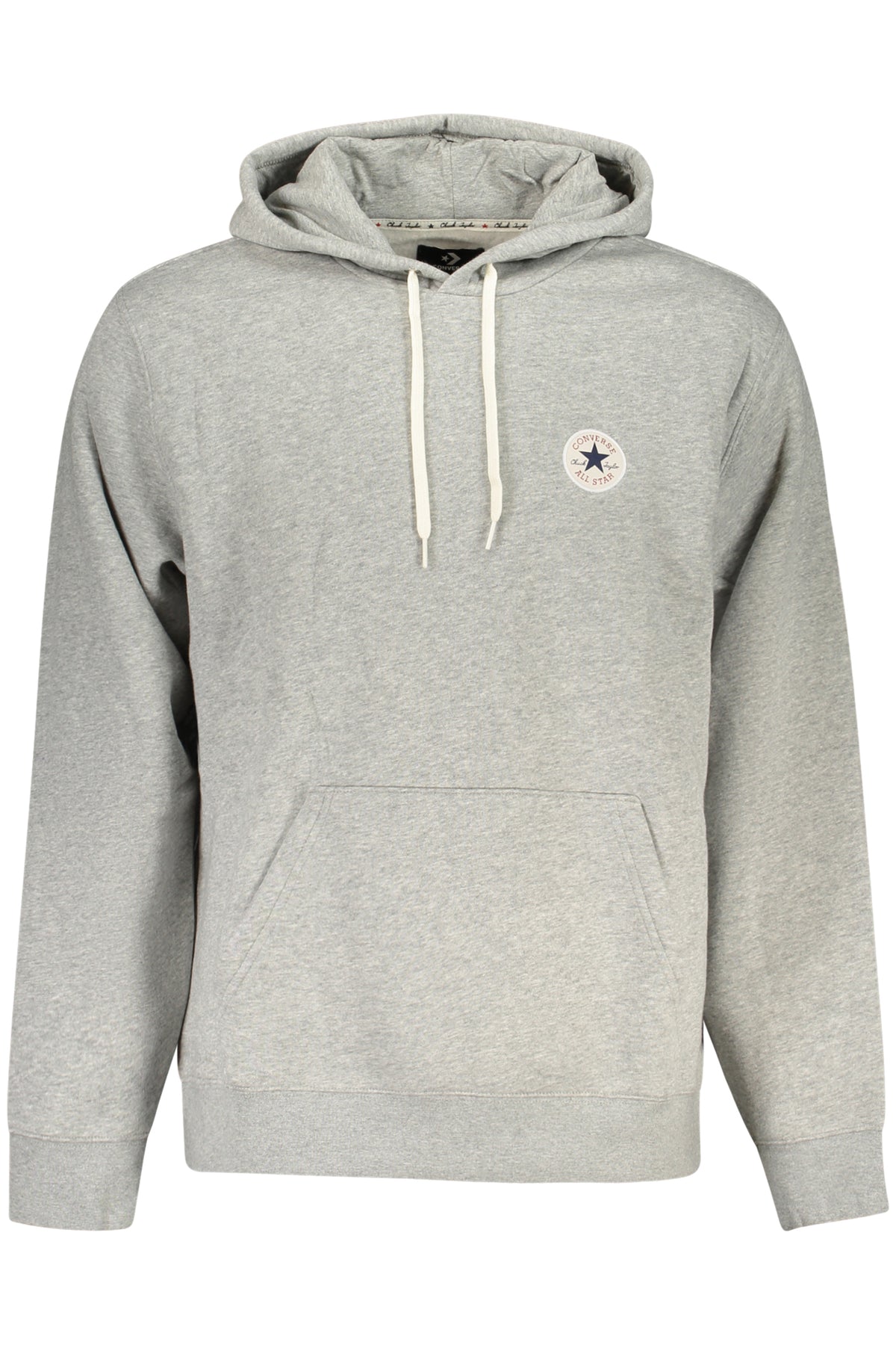 CONVERSE MEN'S GRAY ZIP-UP SWEATSHIRT