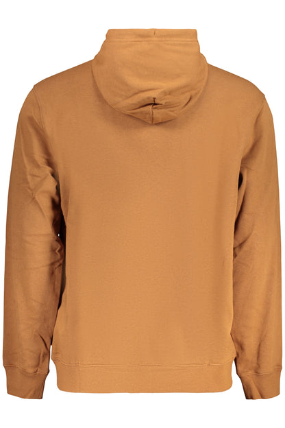 CONVERSE MEN'S BROWN ZIP-UP SWEATSHIRT
