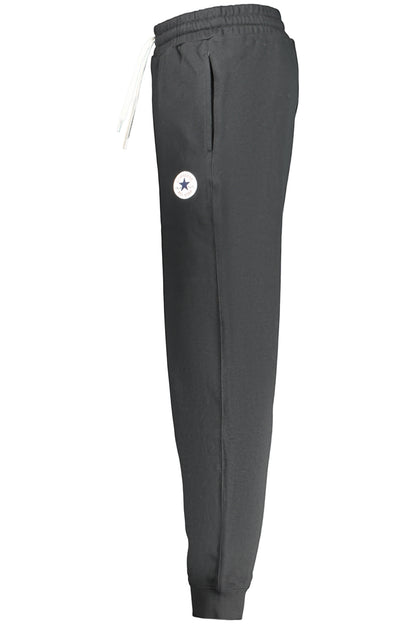 CONVERSE MEN'S BLACK LONG TRACKSUIT PANTS