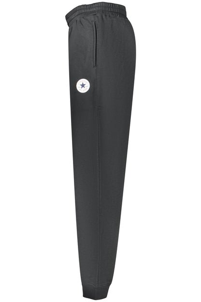 CONVERSE MEN'S BLACK LONG TRACKSUIT PANTS