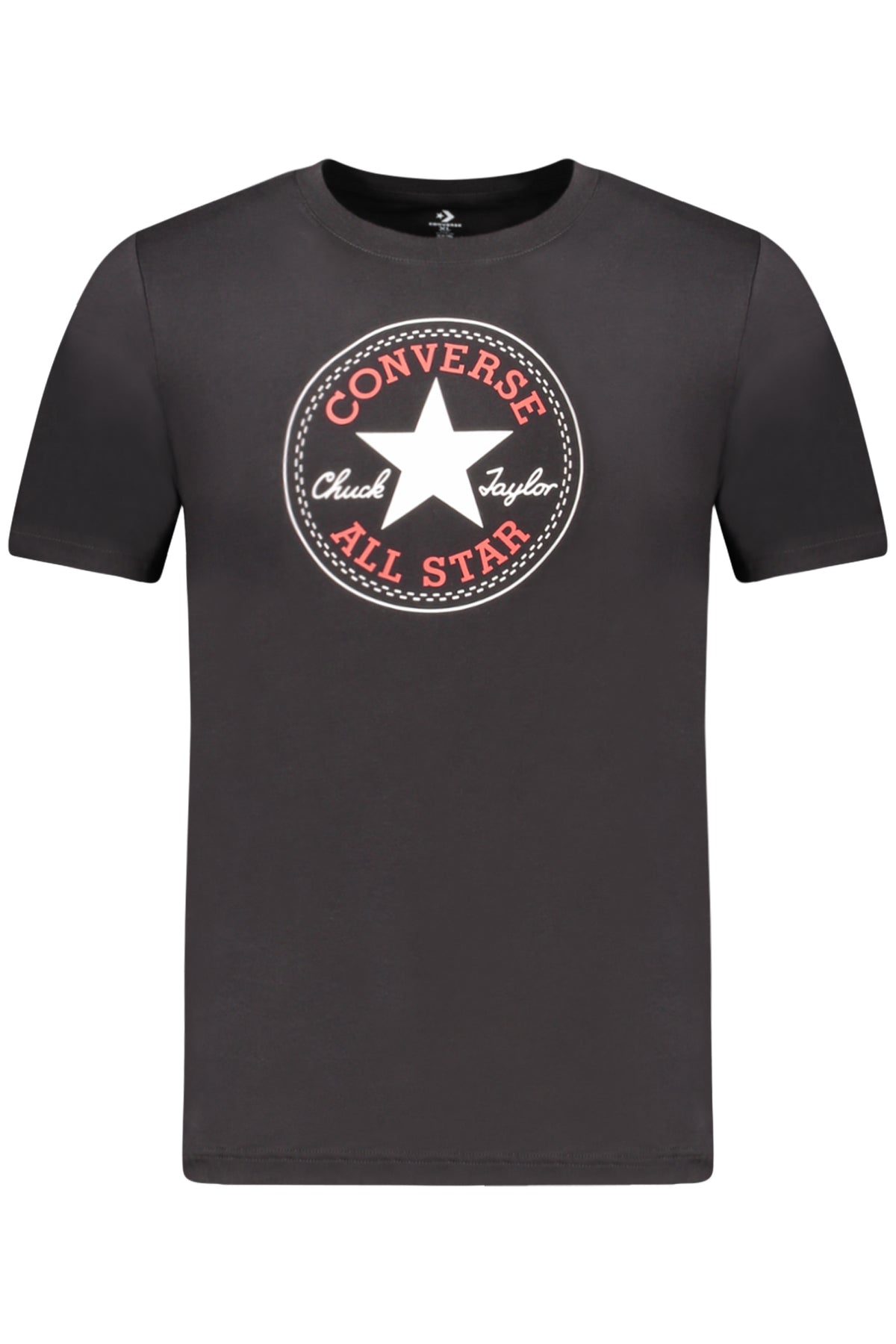 T-shirt à manches courtes Converse pour enfant, noir