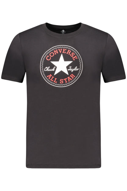 T-shirt à manches courtes Converse pour enfant, noir