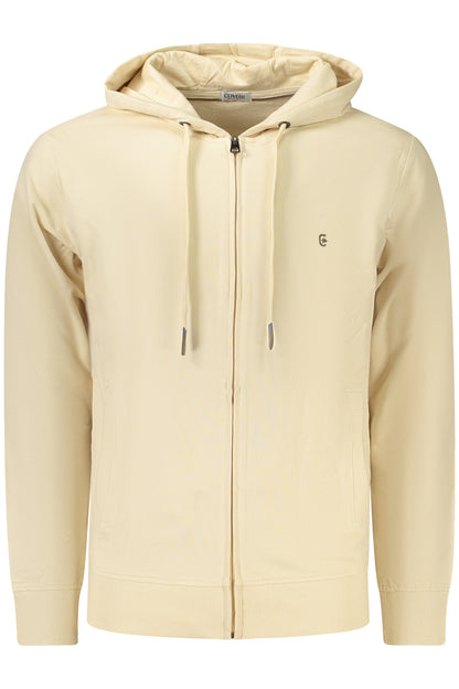 COVERI MOVING MEN'S BEIGE ZIP-UP SWEATSHIRT