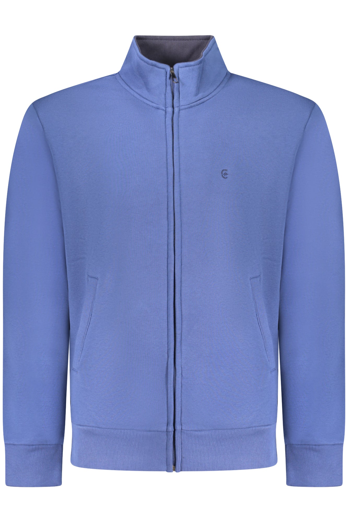 COVERI MOVING MEN'S BLUE ZIP-UP SWEATSHIRT