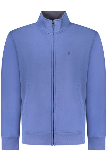 COVERI MOVING MEN'S BLUE ZIP-UP SWEATSHIRT
